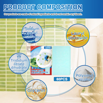 Toilet Cleaning Tablet, Toilet Deodorization Removal Scale Urine Stains Toilet Drain Cleaning Tablet
