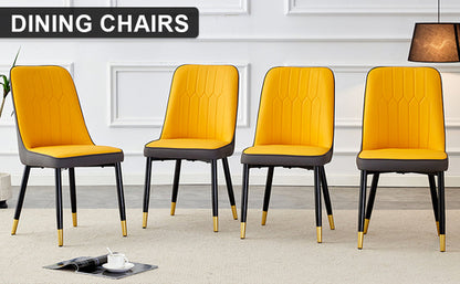 Modern Dining Chairs Set of 4 – PU Leather Upholstered Chairs with