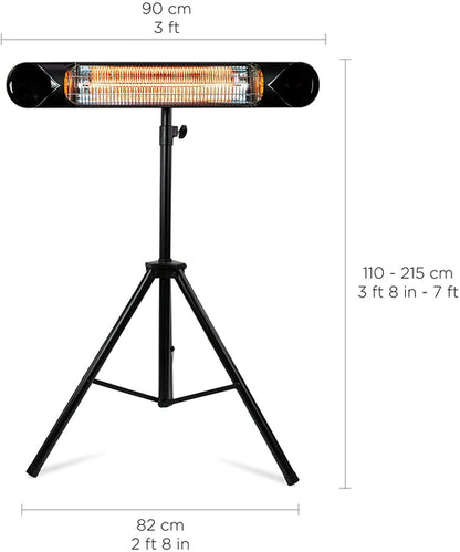 Infrared Electric Patio Heater - Indoor/Outdoor Heater - Portable