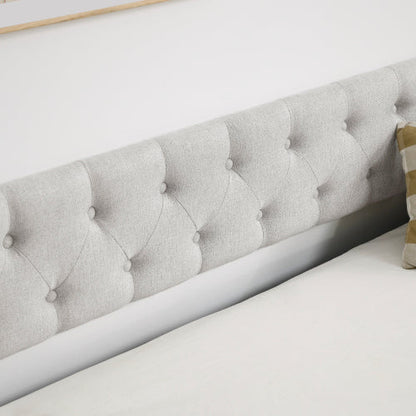 The Double Sofa Bed Has A Double Roller Upholstered Tufted Sofa Bed