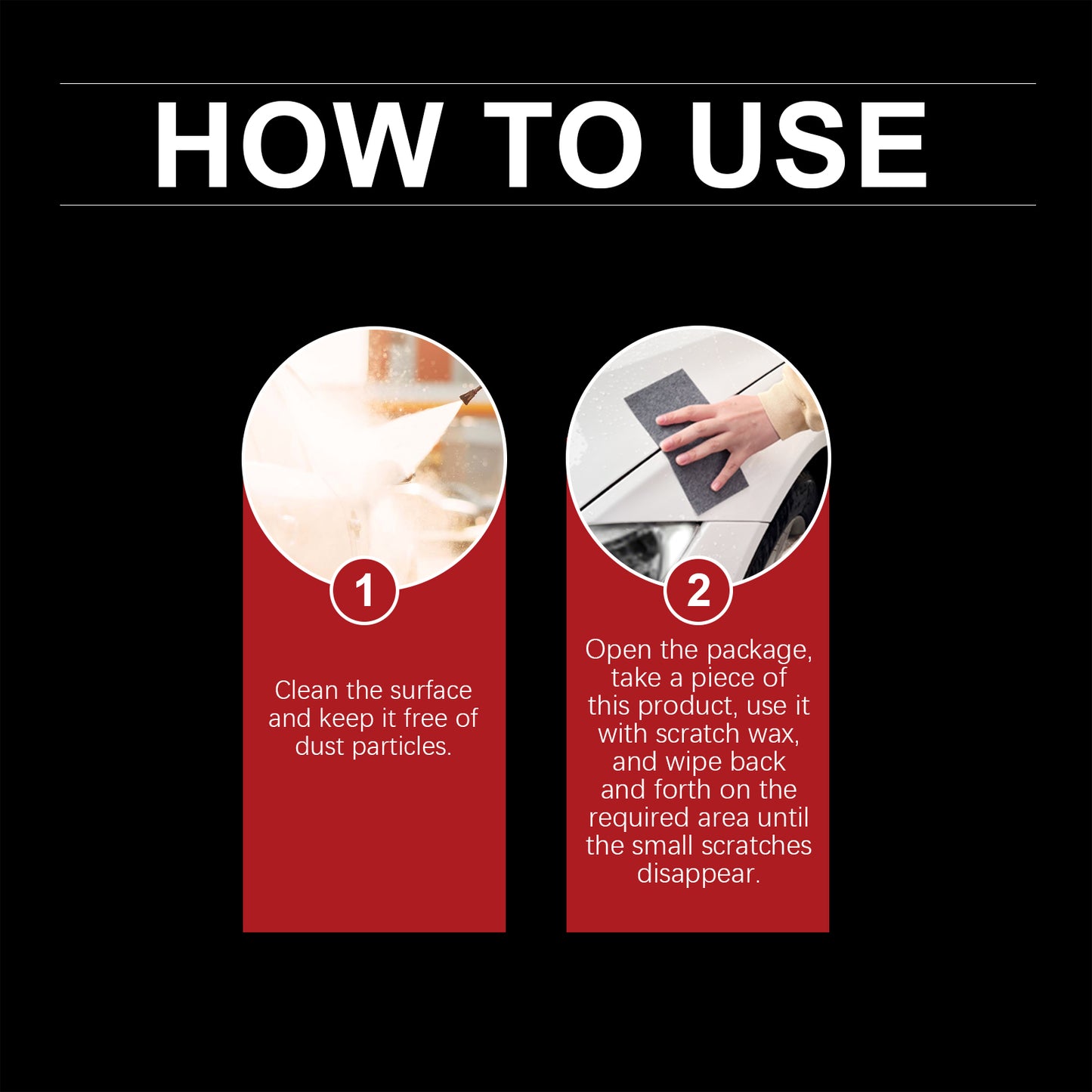 Car Scratch Remover Cloth, Car Scratch Repair Car Paint Polishing Scratches Quick Water Stain Cleaning Cloth
