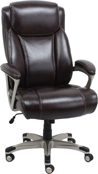 Big Tall Executive Office Chair With Lumbar Support Brown