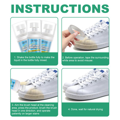 Shoes Whitening Cleansing Gel, Free Water To Remove Oxide Restore Yellow Stain Remover Small White Shoe Cleaner