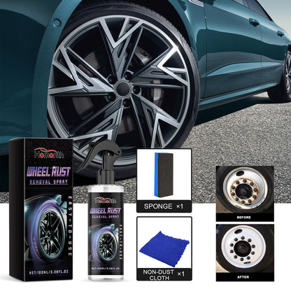 Wheel Rust Removal Spray, Automobile Tire Wheel Rust Cleaning Rust Removal Renovation Decontamination Brightener