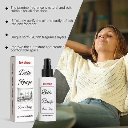 Jakehoe Jasmine Fragrance Indoor Spray, Indoor Living Room Bathroom Lasting Fragrance Purifying Air Spray