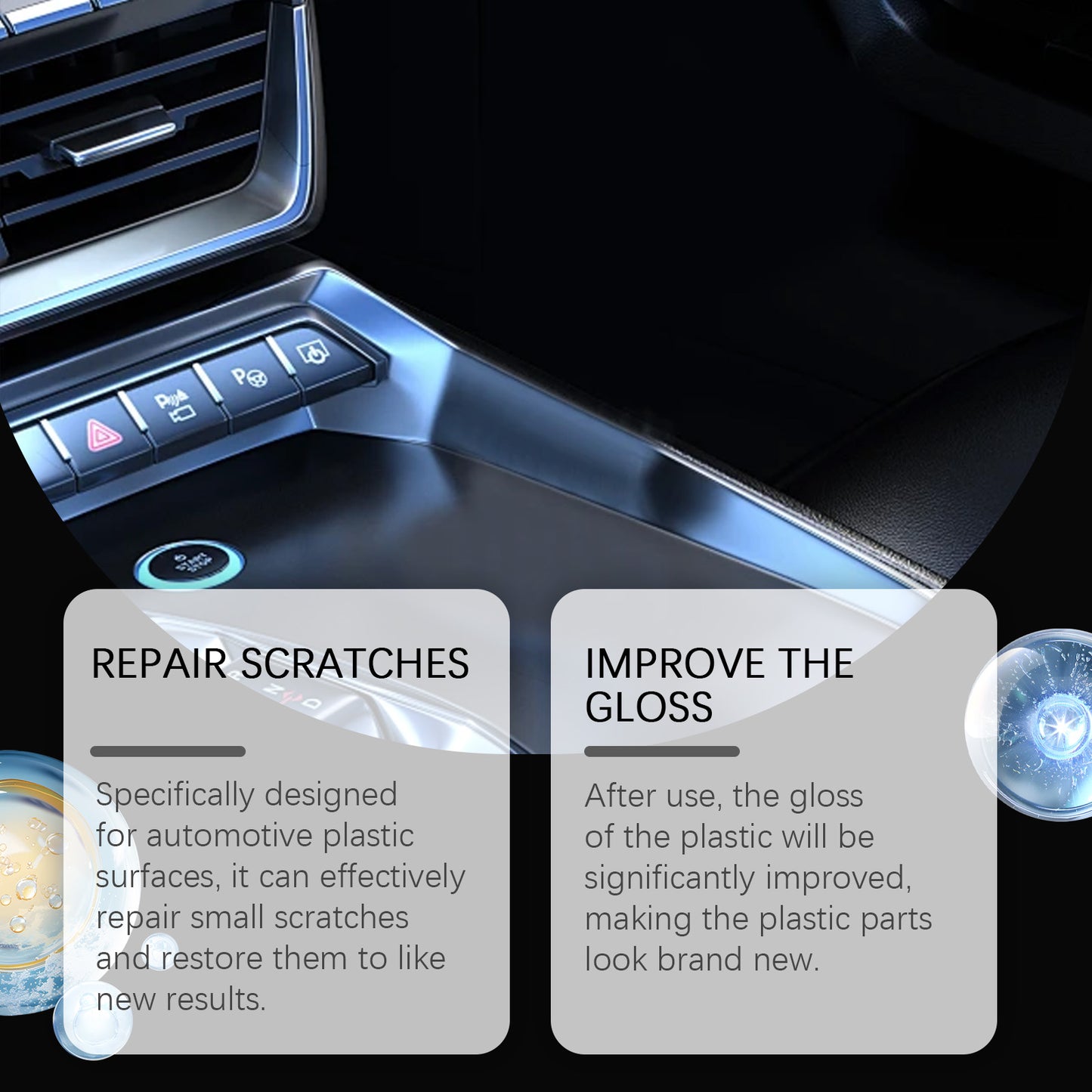 Automotive Nano Plastic Repair Agent Body Interior Decontamination Maintenance Renovation Repair Coating Crystal Plating Agent