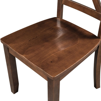 3-Piece Wood Drop Leaf Breakfast Nook Dining Table Set with 2 X-back