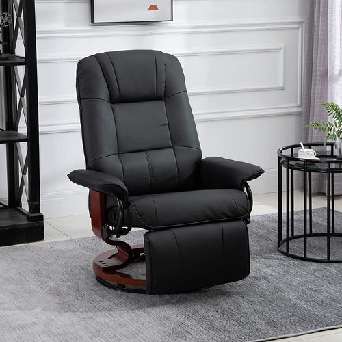 Manual Recliner Chair With Footrest And Swivel Base