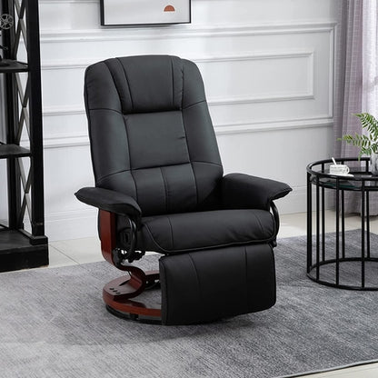Manual Recliner Chair With Footrest And Swivel Base