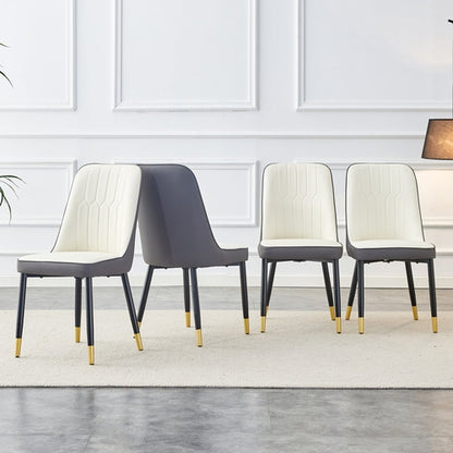 Modern Dining Chairs Set of 4 – PU Leather Upholstered Chairs with