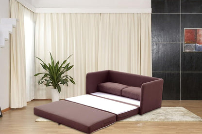Brown Modern Loveseat Sleeper Sofa Bed For Small Spaces