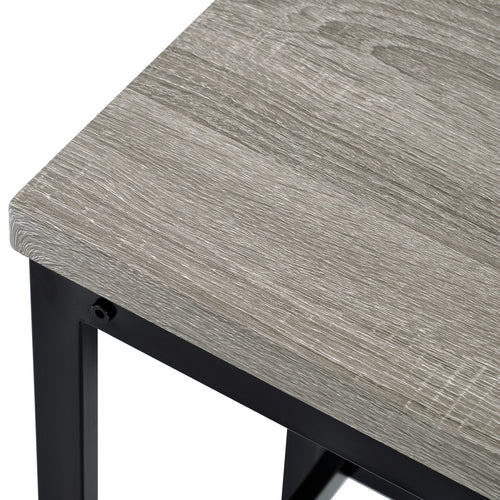 Counter Height Extra Long Dining Table Set with 3 Stools Pub Kitchen