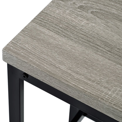 Counter Height Extra Long Dining Table Set with 3 Stools Pub Kitchen
