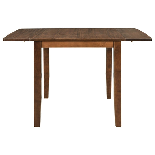 3-Piece Wood Drop Leaf Breakfast Nook Dining Table Set with 2 X-back