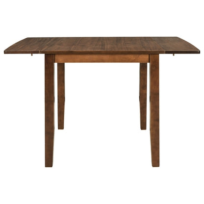 3-Piece Wood Drop Leaf Breakfast Nook Dining Table Set with 2 X-back