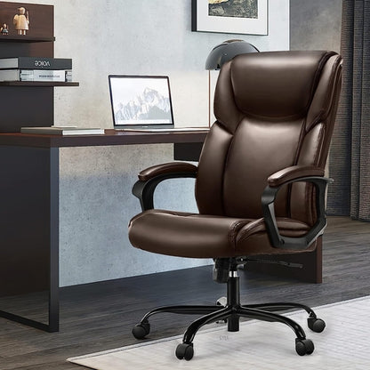 Ergonomic Big And Tall Leather Executive Office Desk Chair
