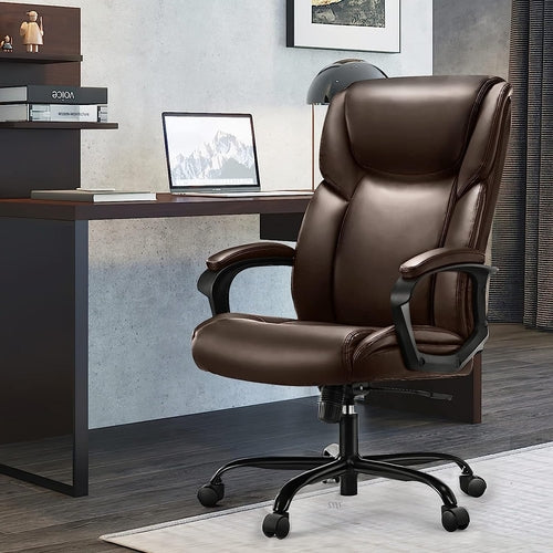 Ergonomic Big And Tall Leather Executive Office Desk Chair