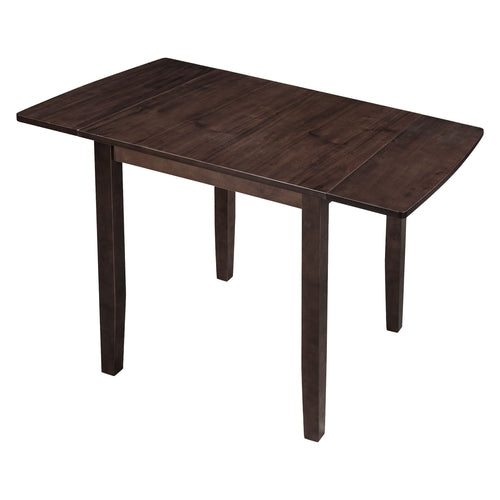 3-Piece Wood Drop Leaf Breakfast Nook Dining Table Set with 2 X-back