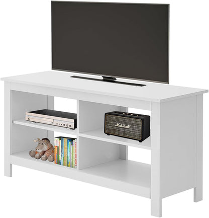 43 Inch White Mid Century Modern TV Stand For 50 Inch TVs