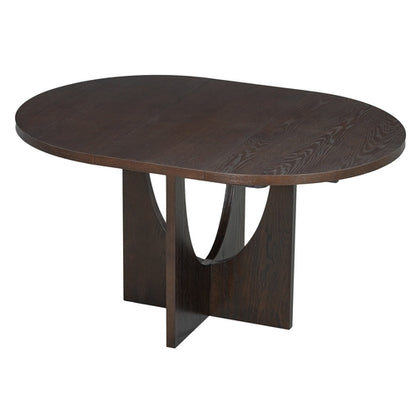 Modern 5-Piece Extendable Round Dining Table Set with 16.2inch