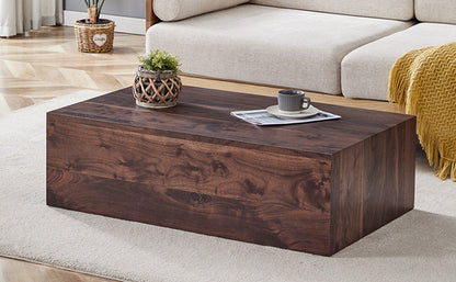 Modern Coffee Table – 39.3" Rectangular Accent Table with Textured