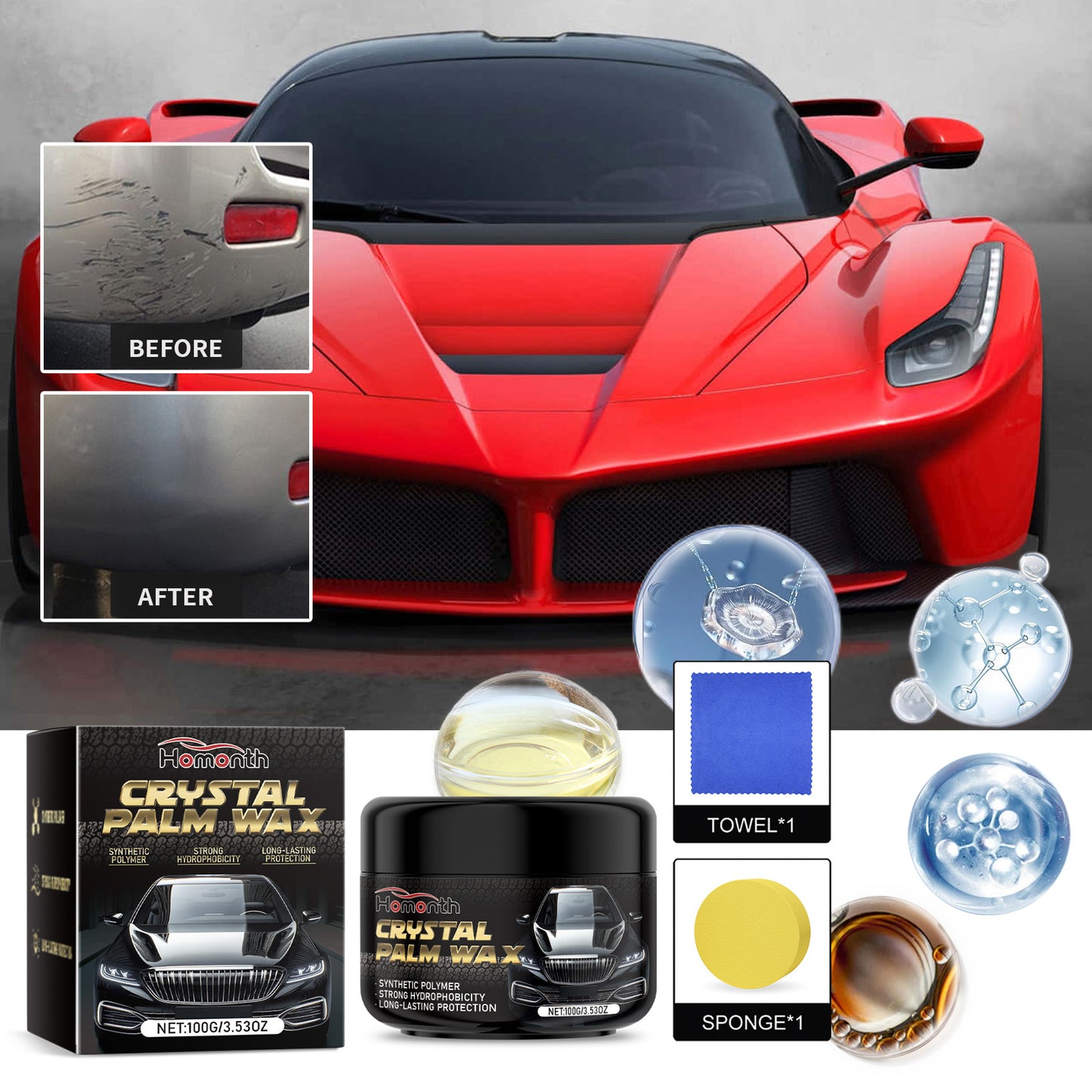 Car Scratch Polishing Paste Car Scratch Repair Coating Refurbished Car Paint Scratch Removal Polishing Paste