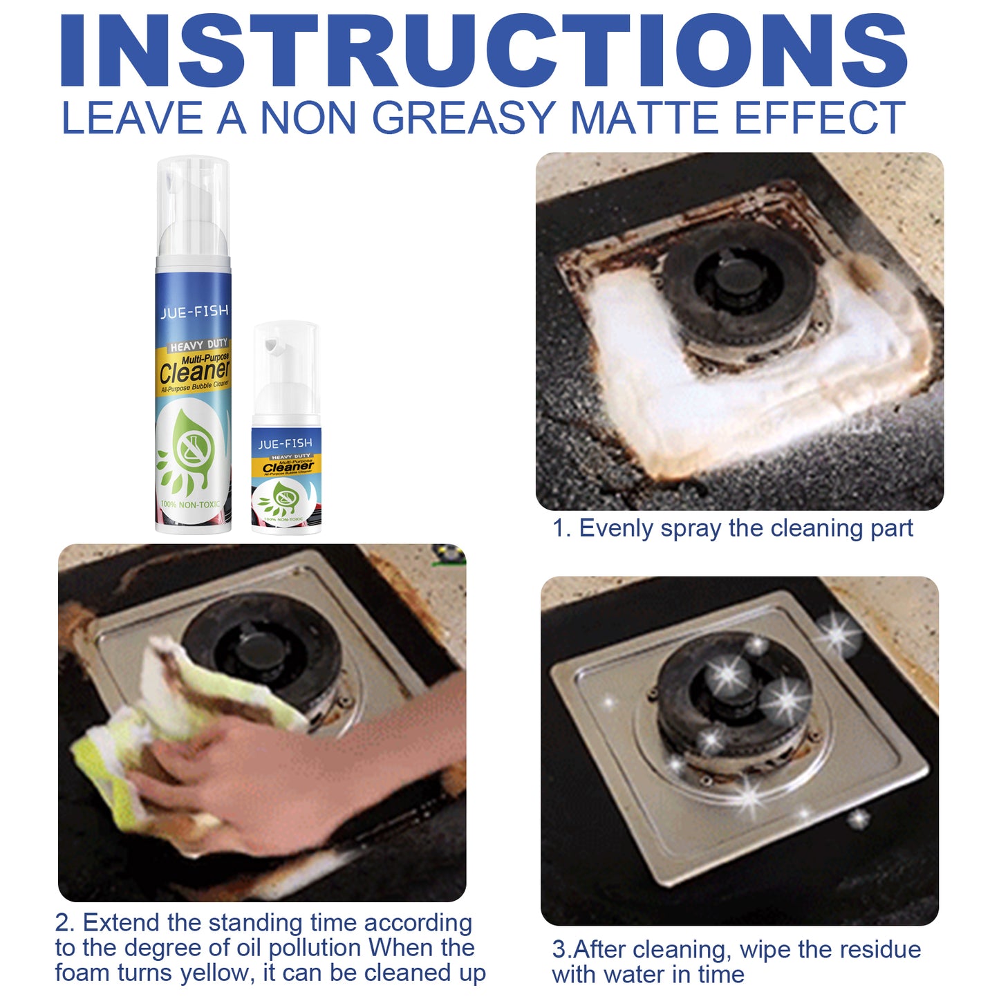 Heavy Duty Multi-purpose Cleaner, Multi-Purpose Degreasing Foam Oil Cleaning Agent