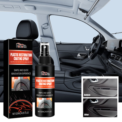 Plastic Restoration Coating Spray, Seat Interior Cleaning Decontamination Maintenance Agent