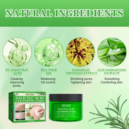 Salicylic Acid Cleaning Gasket, Moisturizing Oil Control Removing Blackheads And Acne Closing Gentle Cleansing Acne Muscle Repair