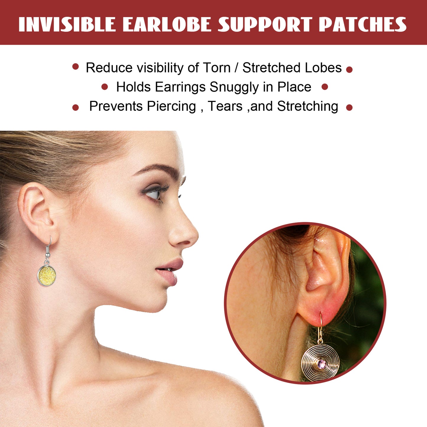 Invisible Earlobe Support Patch Earlobe Support Patch Invisible Protective Earlobe Support Patch Protection Patch
