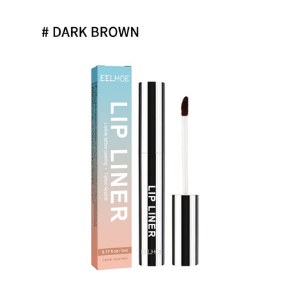 Peel Lip Liner, Outline Lip Shape Lip Color Waterproof Non-Smudging Peel Lip Liner Lip Brush