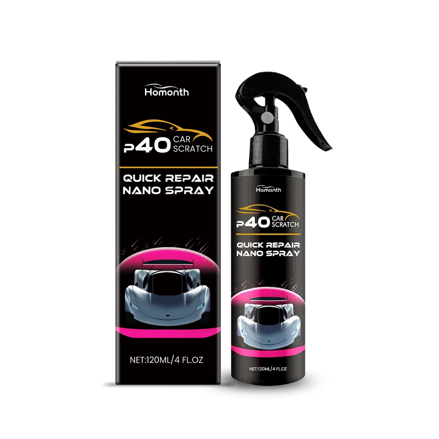 Homonth Nanometer Spray, For Rapid Repair Of Car Scratches, Cleaning, Decontamination, Polishing And Care Of Car Paint Surface Scratches