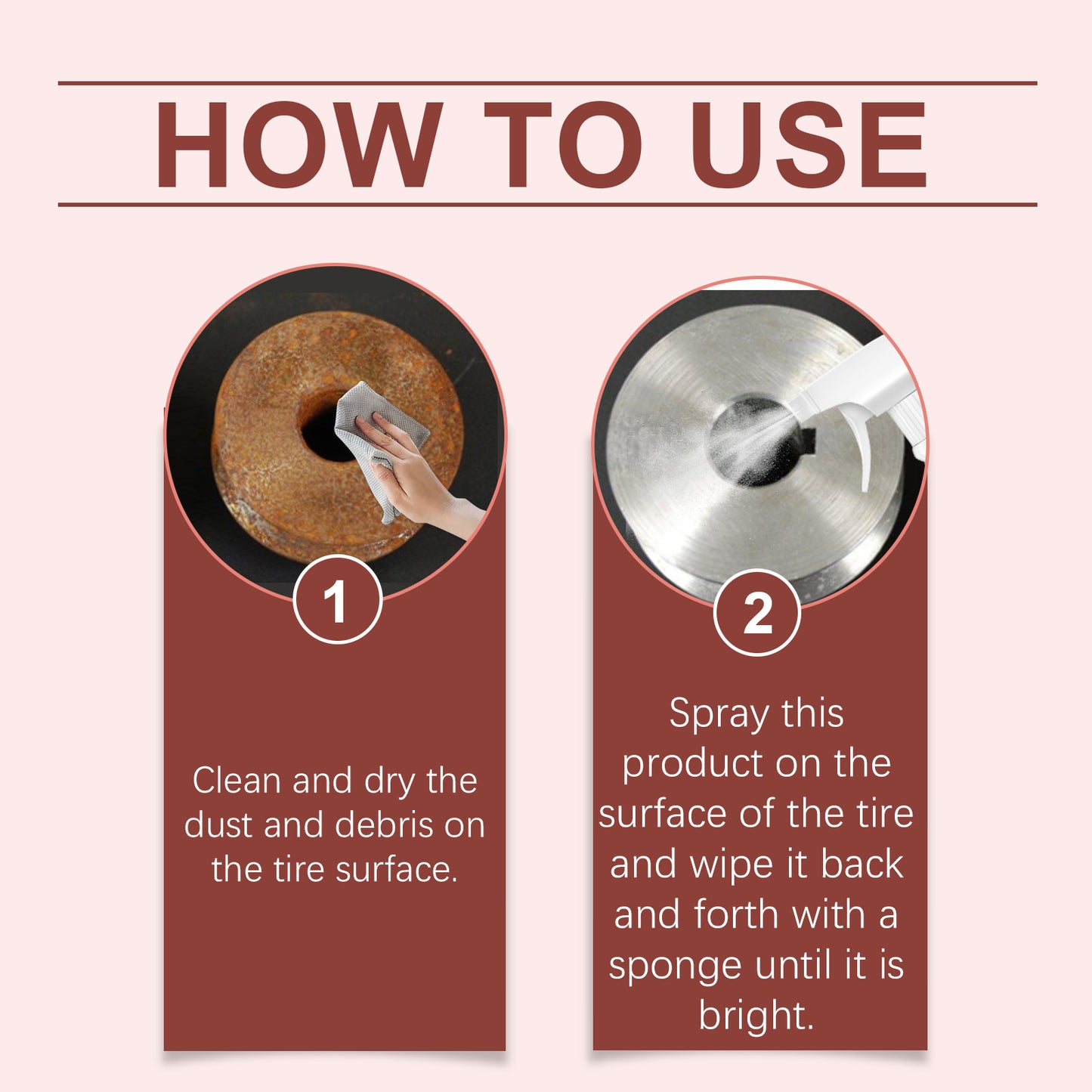 Rayhong Automobile Wheel Rust Remover Automobile Tire Rim Cleaner Stain Remover Rust Maintenance Agent