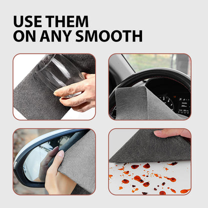 Fiber Cloth Window Cup Car Windshield Cleaner Smooth Wet And Dry Decontamination Cloth