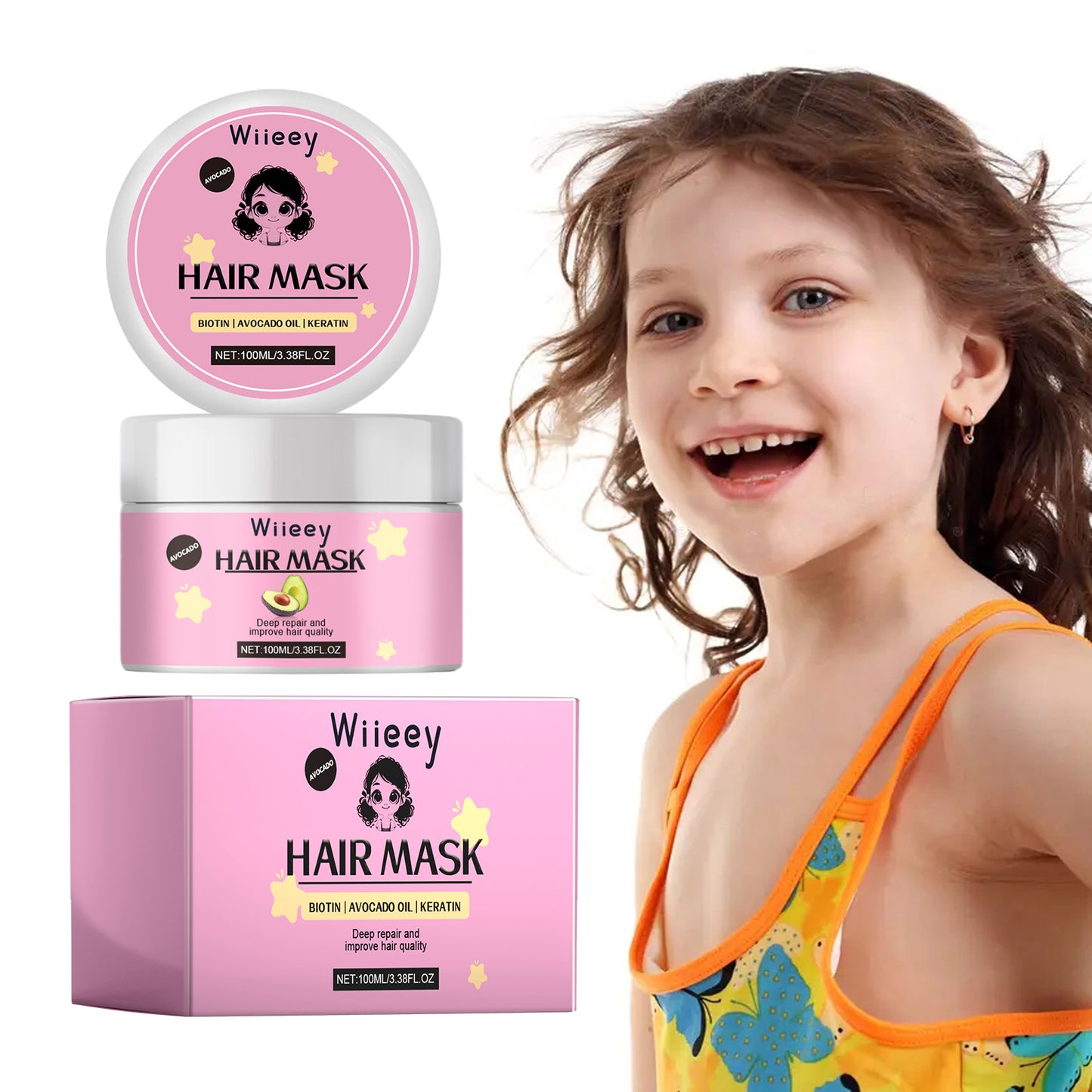 Avocado Nourishing Hair Mask Brightening Smooth Hair Nourishing Frizzy Split Ends Repairing Hair Mask