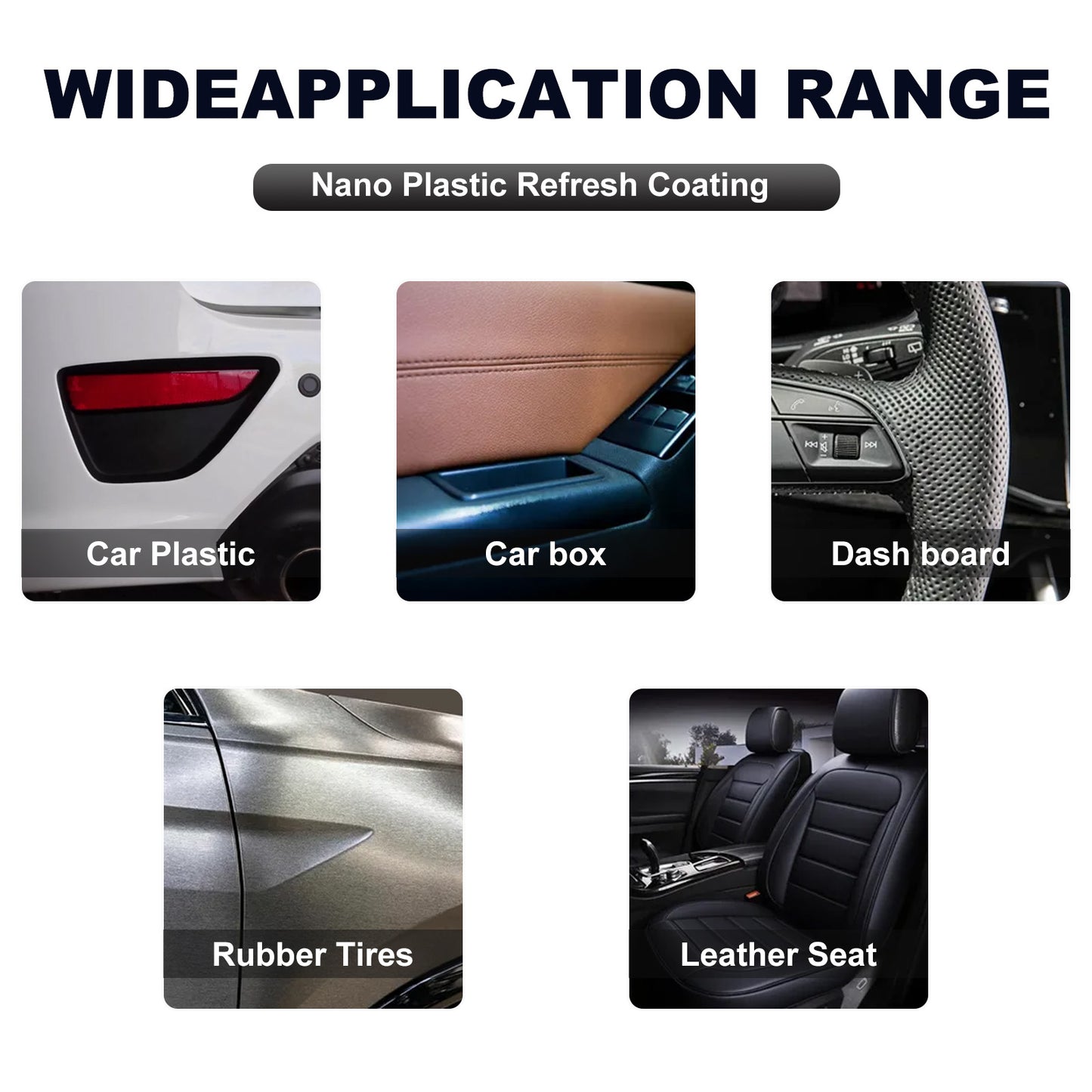Plastic Refreshing, Multi-Functional Interior Instrument Panel Refurbishment Cleaning Agent