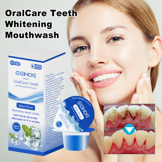 EELHOE Whitening Mouthwash, Clean Stains Oral Care Fresh Breath Mouthwash