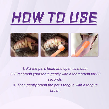 Pet Toothbrush For Dogs, Pet Oral Cleaning Dental Stains Dental Health Care