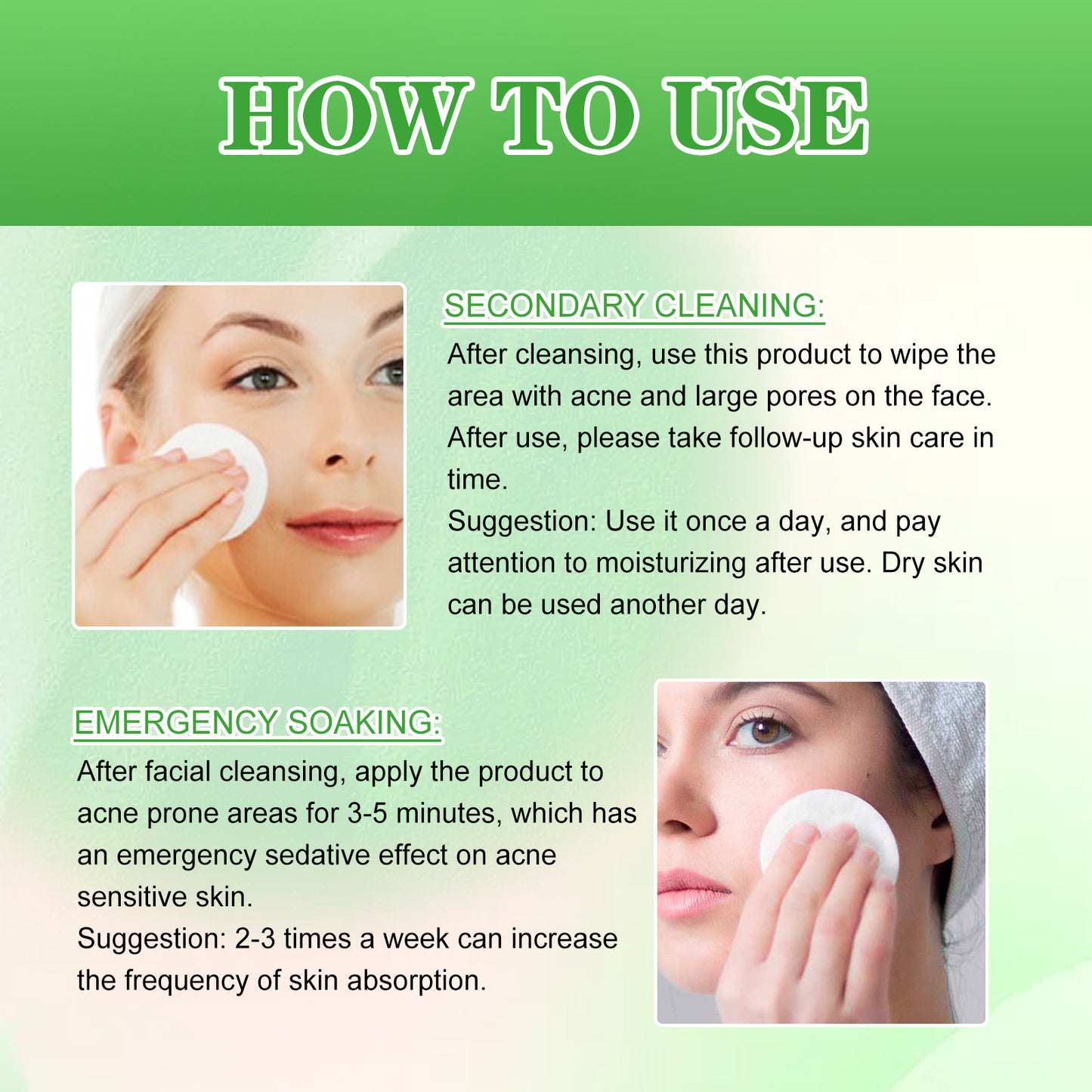 Salicylic Acid Cleaning Gasket, Moisturizing Oil Control Removing Blackheads And Acne Closing Gentle Cleansing Acne Muscle Repair
