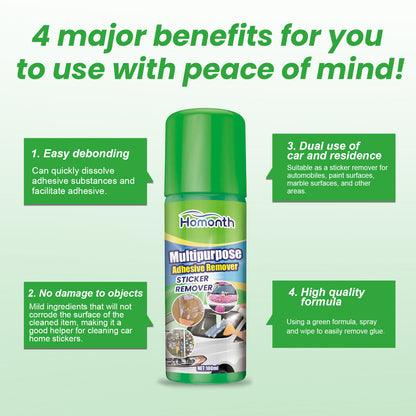 Multipurpose Adhesive Remover, Multi-Purpose Adhesive Removal Self-Adhesive Double-Sided Adhesive Removal Adhesive Cleaning Adhesive No Residue Cleaner
