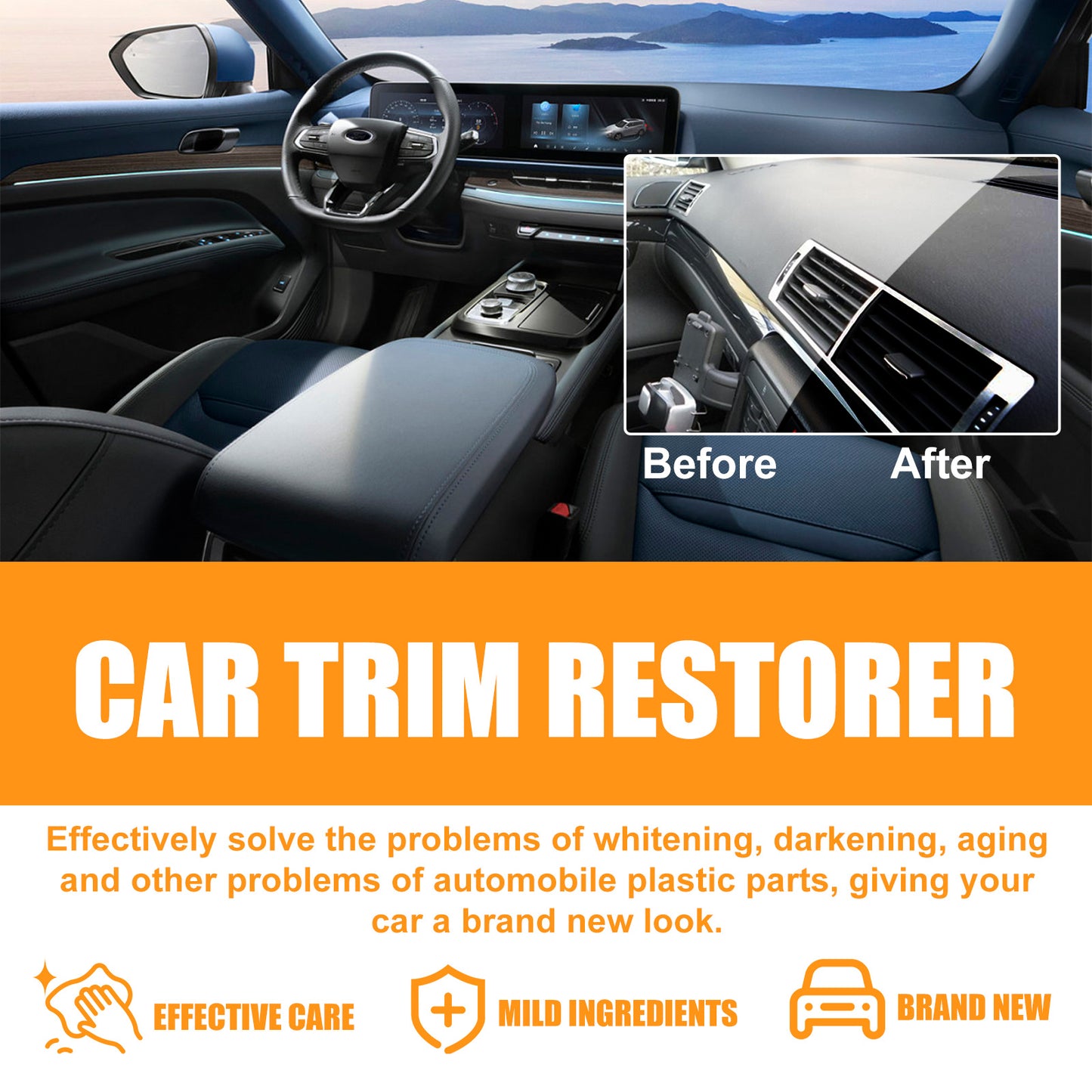 Car Decoration Repair Agent, Interior Renovation Cleaning Decontamination Care Polishing Multi-Purpose Cleaning Agent