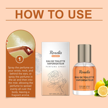 Roxelis Amber Cologne Classic Perfume, Lasting Fresh Fragrance Charm Amber Fresh Natural Fragrance Light Elegant Cologne