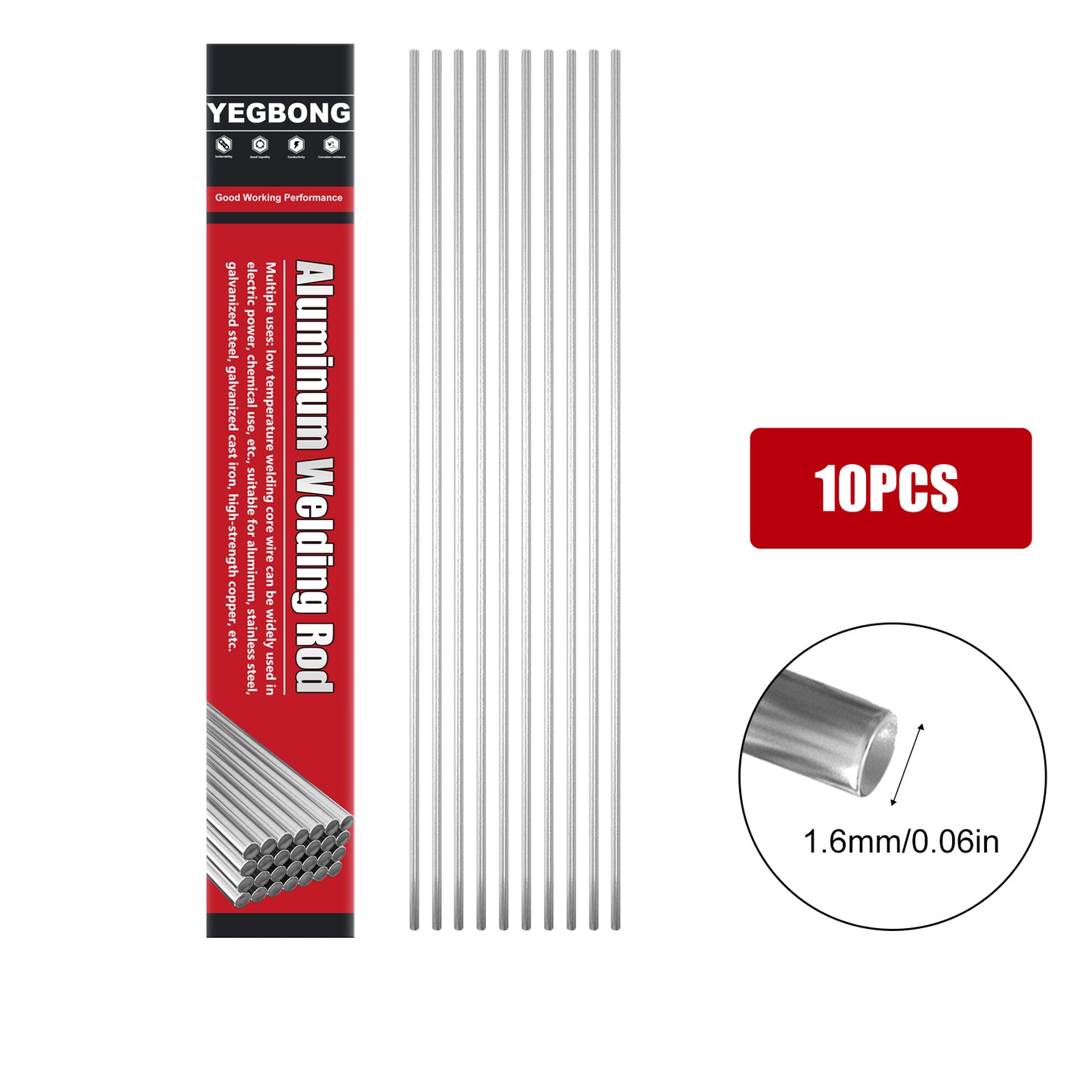 Aluminum Welding Rod, Low Temperature Aluminum Flux-Cored Electrode Welding Gun Repair Stainless Steel Aluminum