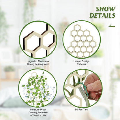 Garden Plant Trellis, Home Wooden Geometric Molding Decorative Support Flower Arrangements Climbing Pergola