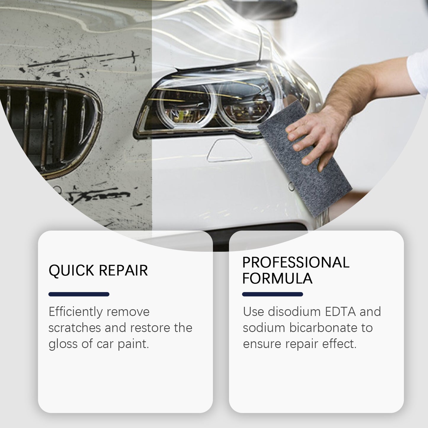 Homonth Car Scratch Repair Kit Wipe Cloth Repair Car Scratches Body Polishing Scratches Clean