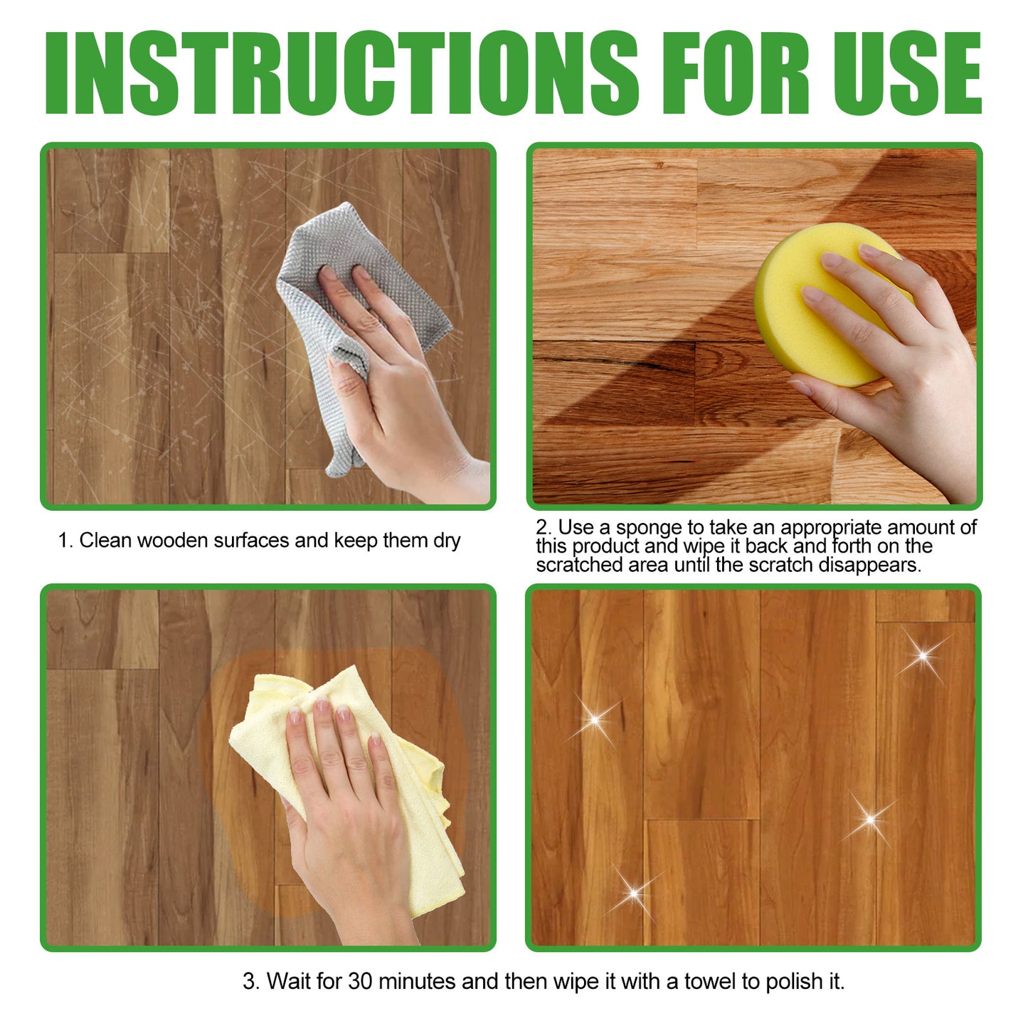 Jaysuing Wood Scratch Repair Beeswax Home Wood Floor Scratch Repair Color Polishing And Brightening Care Wax