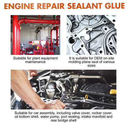 Engine Repair Sealant Glue, Auto Repair Oil And Temperature Resistant Silicone Sealant Metal Fuel Tank