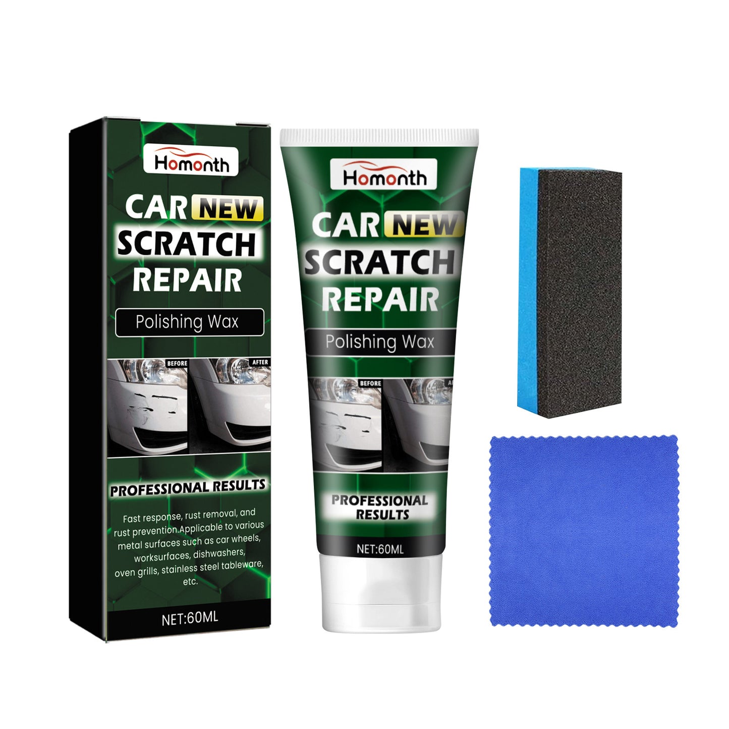 Car New Scratch Repair, Car Maintenance Reconditioning Clean Finish Scratch Repair Scratch Care Cream
