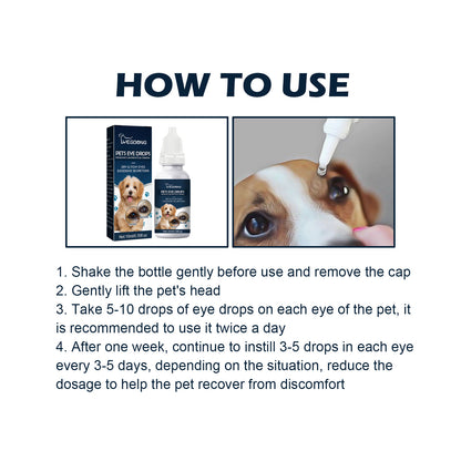 Yegbong Pet Eye Drops, Cats And Dogs Remove Tears Relieve Eyes Itchy Cleansing Eye Drops