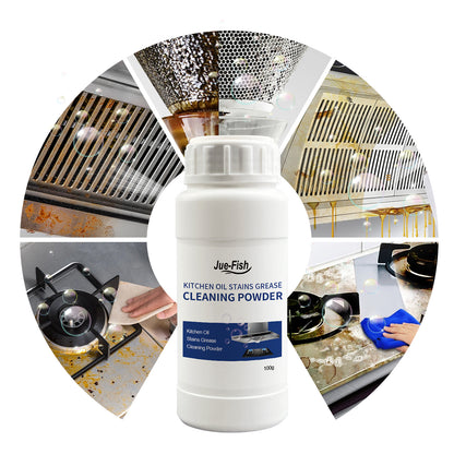 Oil Cleaning Powder, Kitchen Range Hood Stove Oil Rust Dirt Cleaning Powder